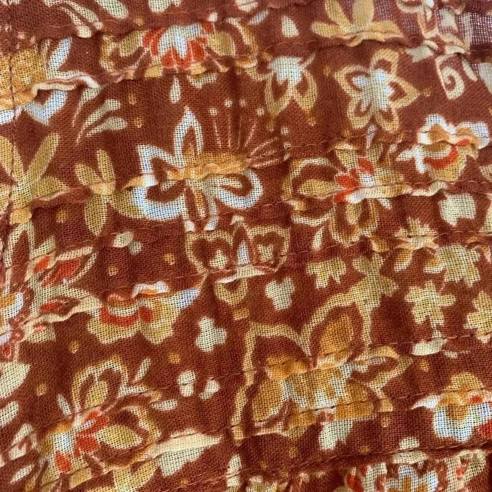 🩵SUNDRY Sienna Flutter Sleeve Blouse Size Boho Prairie Cottagecore Large - Picture 8 of 13